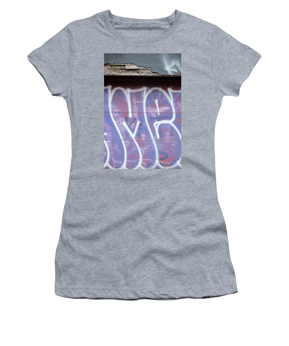 Urban Women's T-Shirt featuring the photograph The Purple And White by Kreddible Trout