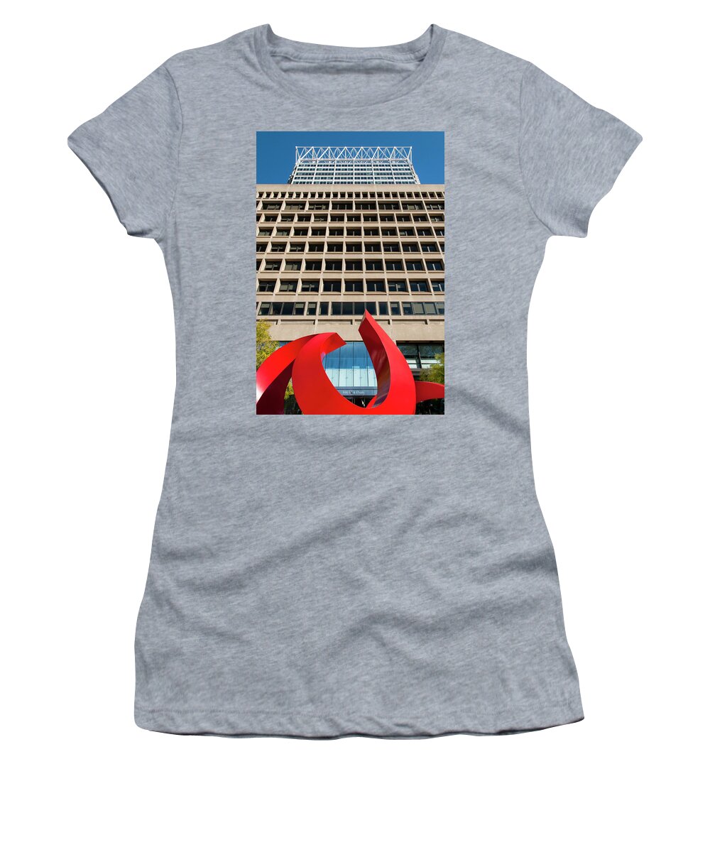 Architecture Women's T-Shirt featuring the photograph The Red Scoop by Ginger Stein