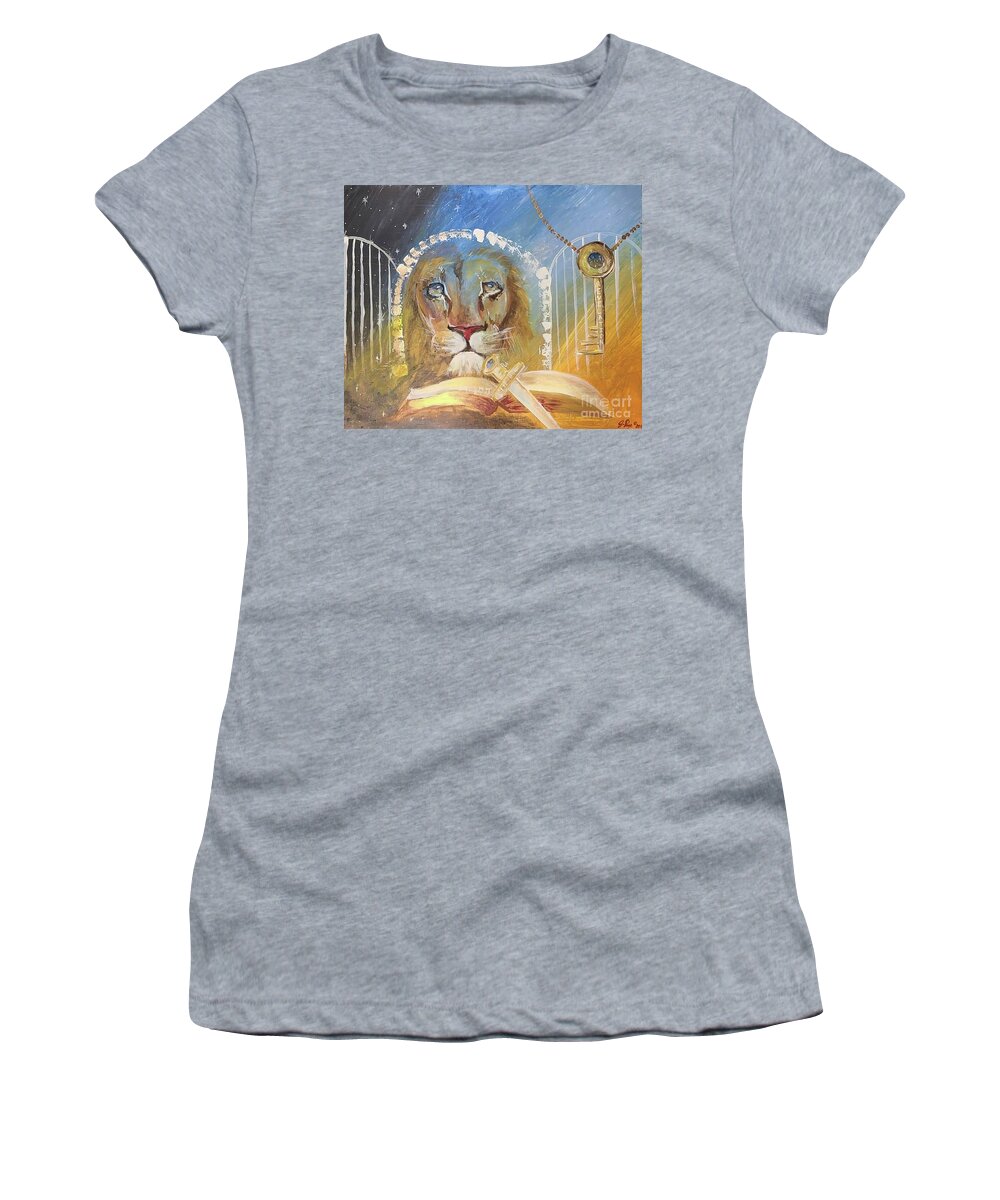 The Revelation Gate Women's T-Shirt featuring the painting The Revelation Gate by Jennifer Page