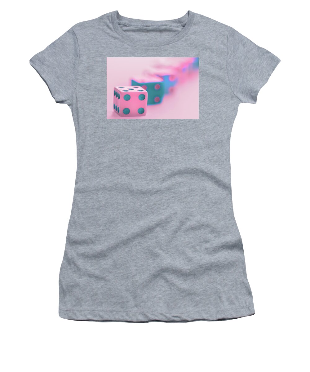 Dice Women's T-Shirt featuring the photograph The Roll of The Dice by Sylvia Goldkranz