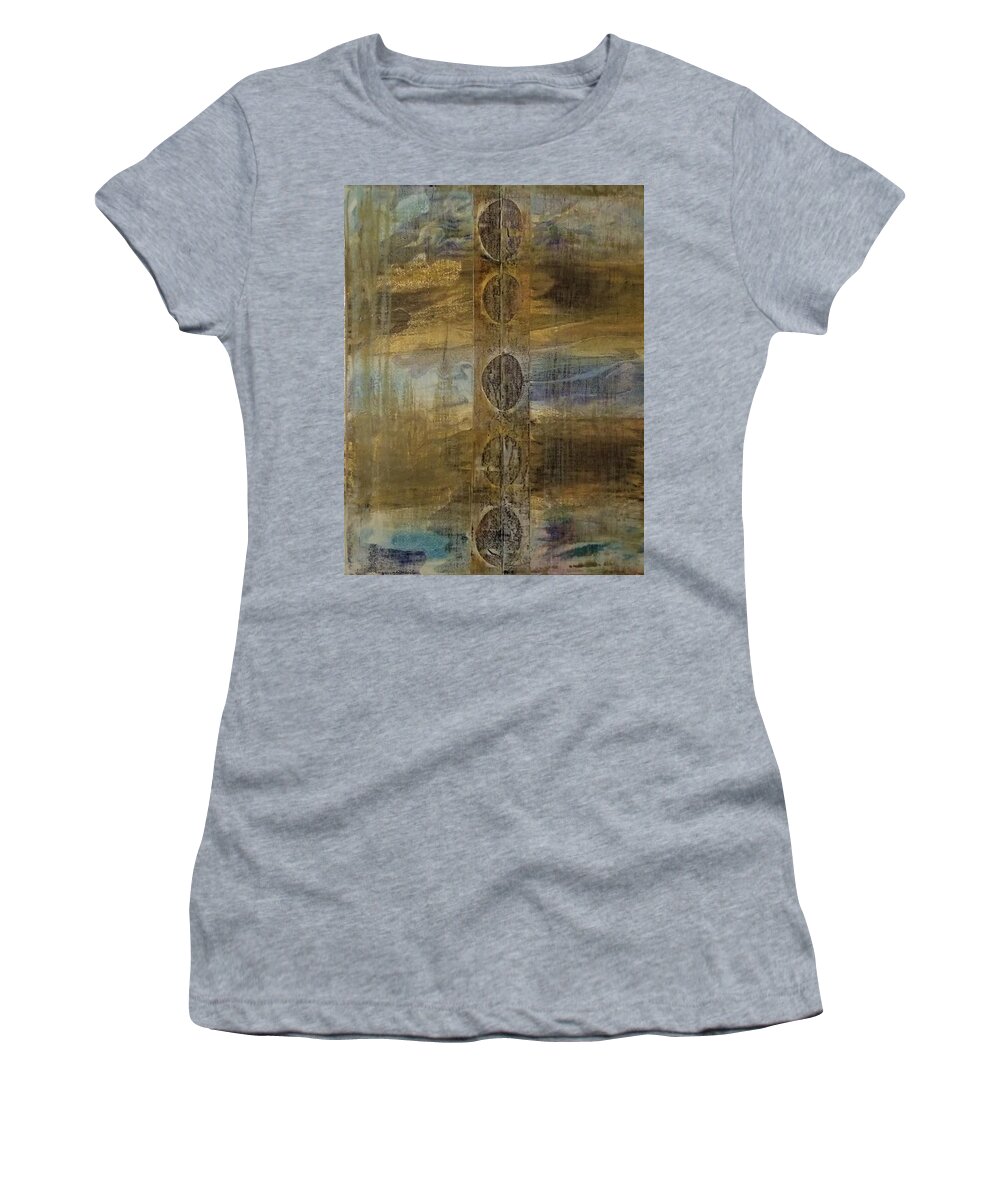 Abstract Women's T-Shirt featuring the painting The Sentinel by Pour Your heART Out Artworks