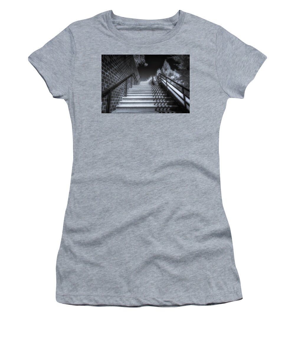 Stairs Women's T-Shirt featuring the photograph The Stairs by Penny Polakoff