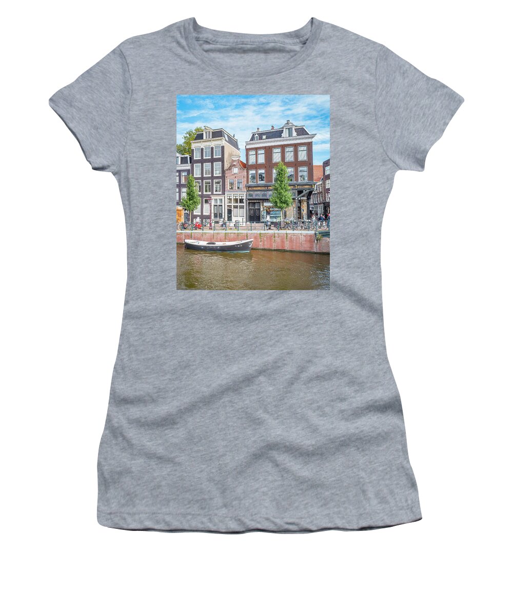Amsterdam Photography Women's T-Shirt featuring the photograph The Streets of Amsterdam by Marla Brown