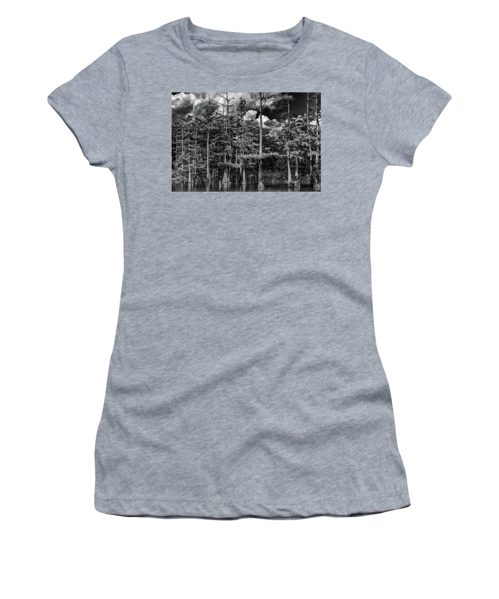 St Catherine Creek National Wildlife Refuge Women's T-Shirt featuring the photograph The Swamp by Mike Schaffner