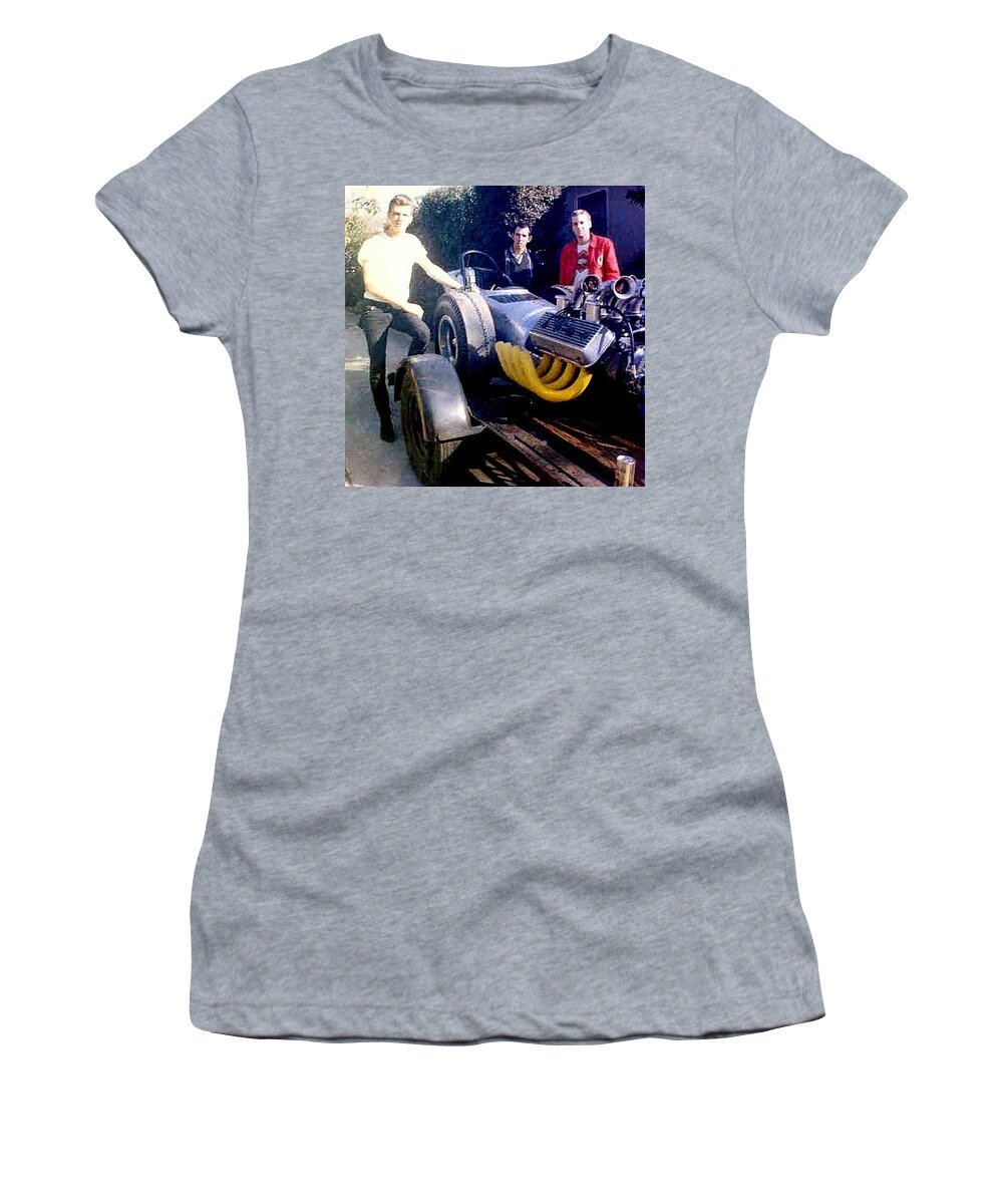 Nhra Kenny Youngblood Dragster Women's T-Shirt featuring the painting The Vagrant by Kenny Youngblood