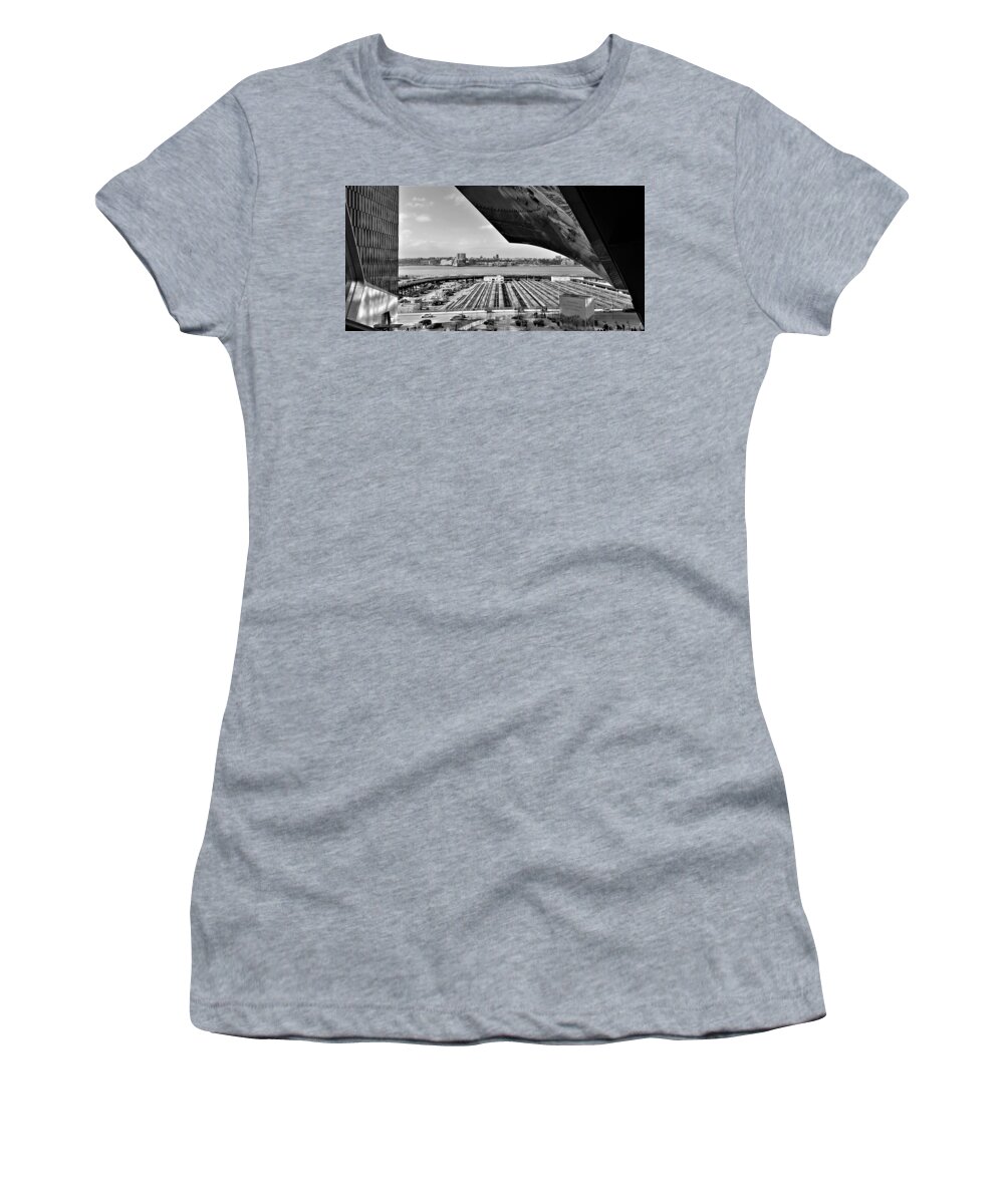The Vessel Women's T-Shirt featuring the photograph The Vessel B W 7 by Rob Hans