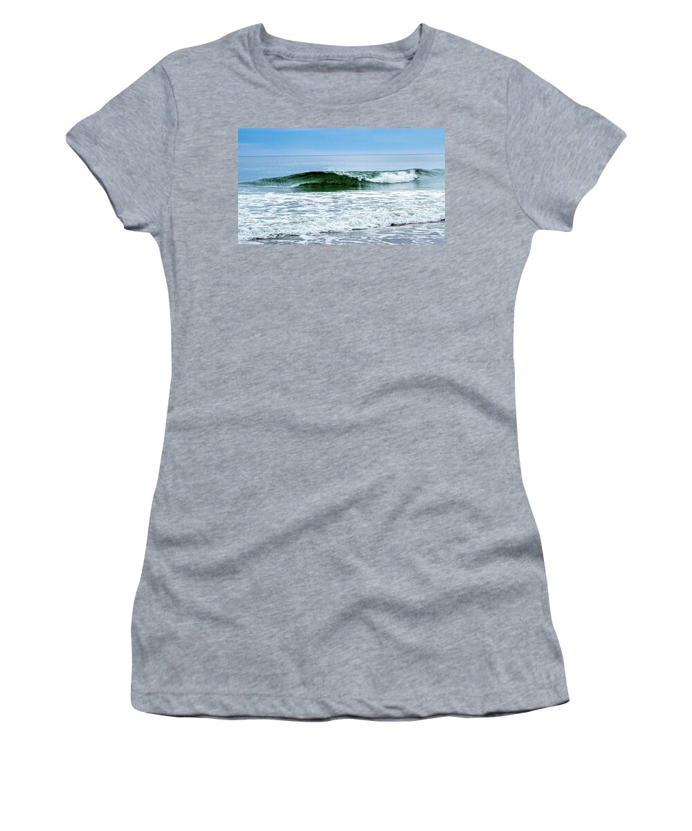Beach Women's T-Shirt featuring the photograph The Wave Effect by Louis Dallara