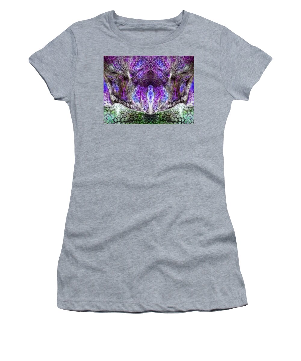 Purple Women's T-Shirt featuring the digital art The Zoo by David Neace