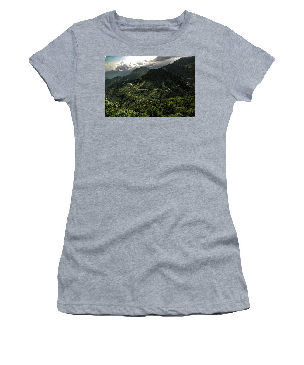 Vietnam Women's T-Shirt featuring the photograph Things To Come - High Mountain Pass, Northern Vietnam by Earth And Spirit
