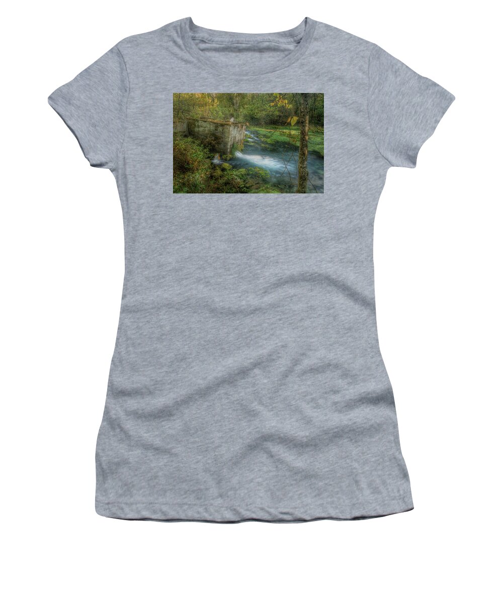 Narrows Women's T-Shirt featuring the photograph Thomason Mill by Robert Charity