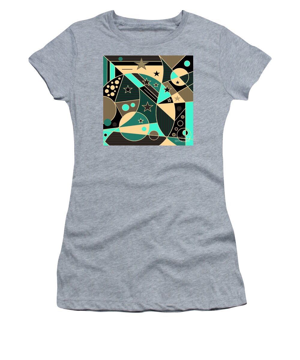Black Women's T-Shirt featuring the digital art Those Colors Though by Designs By L