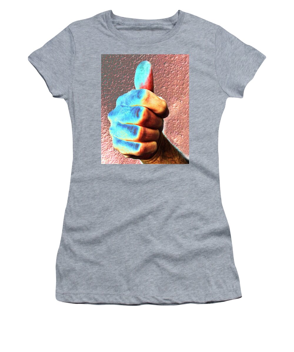 Abstract Women's T-Shirt featuring the photograph Thumbs Up by Andrew Lawrence