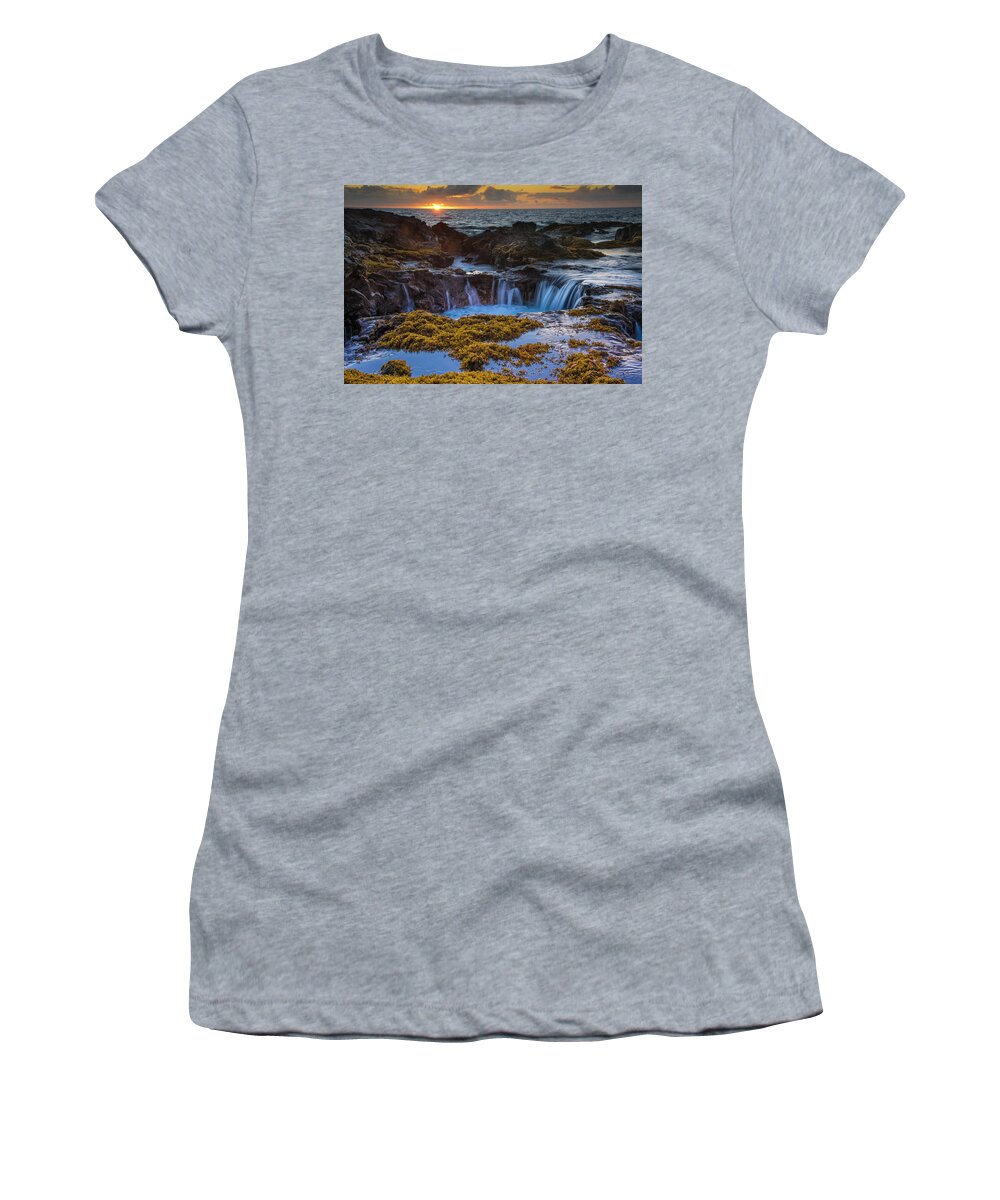 Hawaii Women's T-Shirt featuring the photograph Tidal Pools in Hawaii by Bill Cubitt