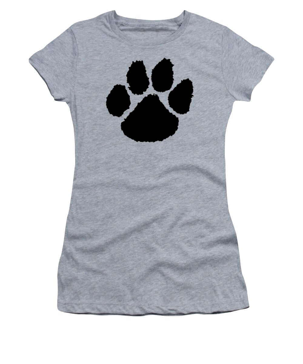Paw Print Women's T-Shirt featuring the digital art Tiger Paw by Denise Morgan