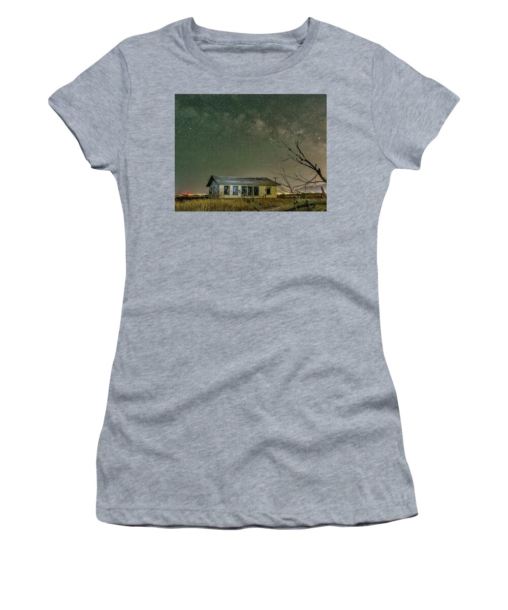 Abandoned Women's T-Shirt featuring the photograph Time and Space by Daniel Hayes