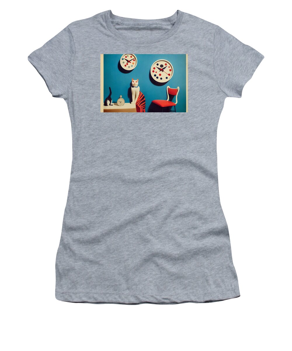 Cat Women's T-Shirt featuring the digital art Timeless VIII by Jay Schankman