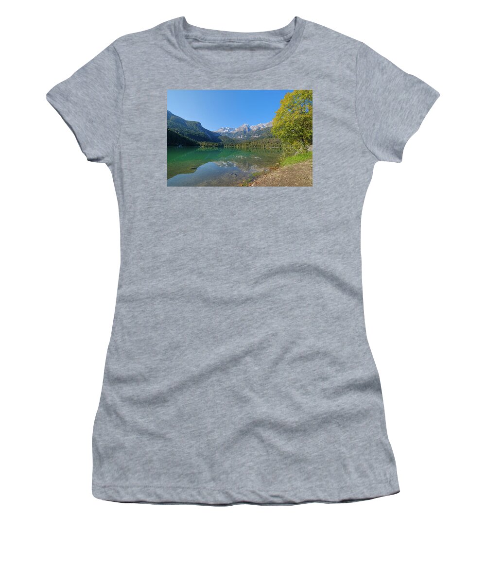 Italy Women's T-Shirt featuring the photograph Tovel Lake #1 by Alberto Zanoni