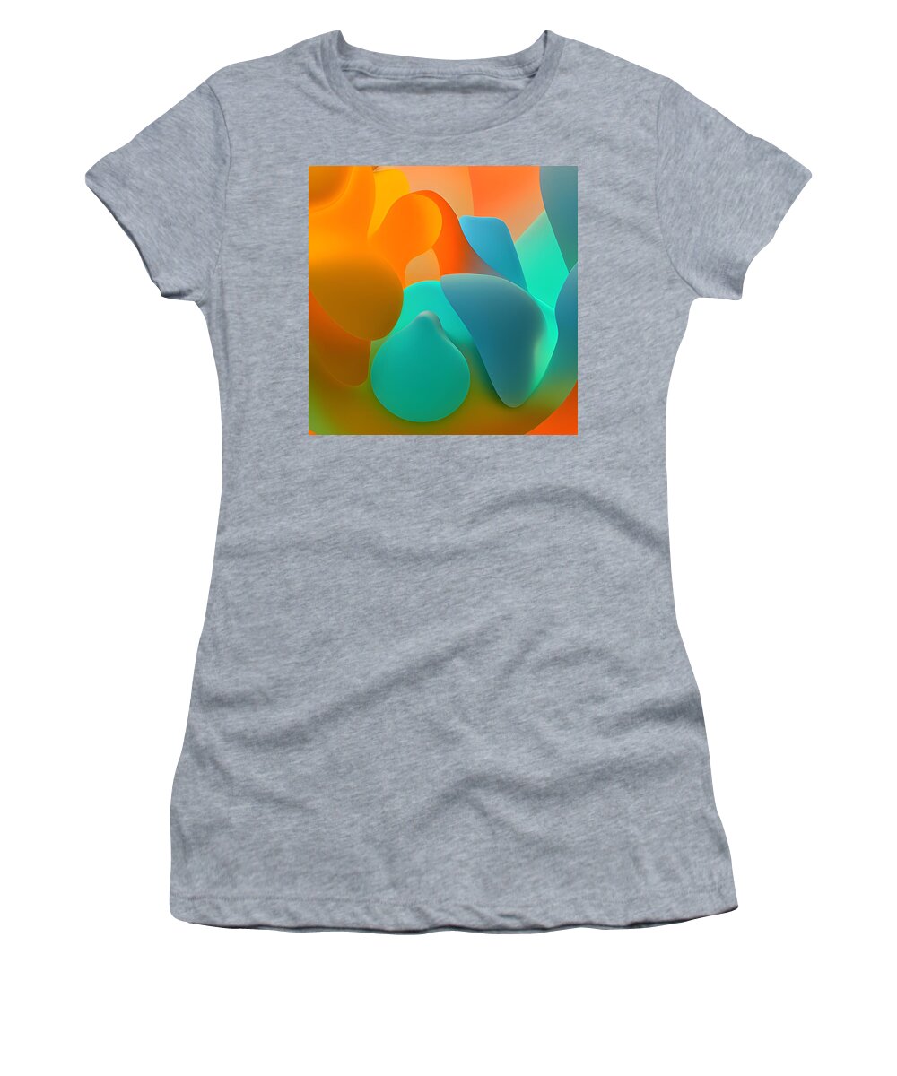 3d Women's T-Shirt featuring the digital art Translucence art and home decor by Bonnie Bruno