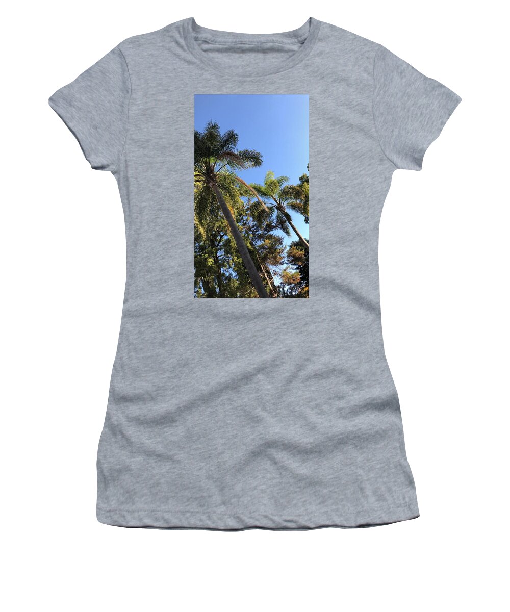 All Women's T-Shirt featuring the digital art Trees in the Tropics 1 KN54 by Art Inspirity