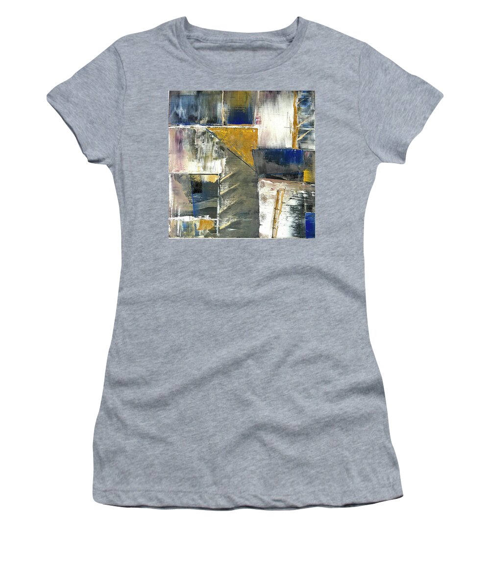 Abstract Women's T-Shirt featuring the painting Triangle by Sandra Lee Scott