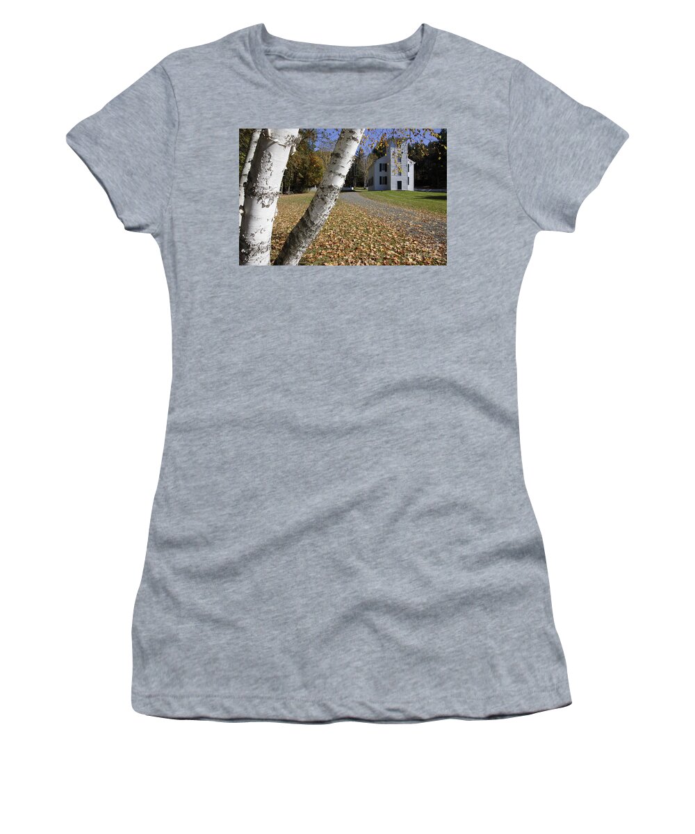 Meetinghouse Women's T-Shirt featuring the photograph Trinity Anglican Church - Cornish New Hampshire by Erin Paul Donovan