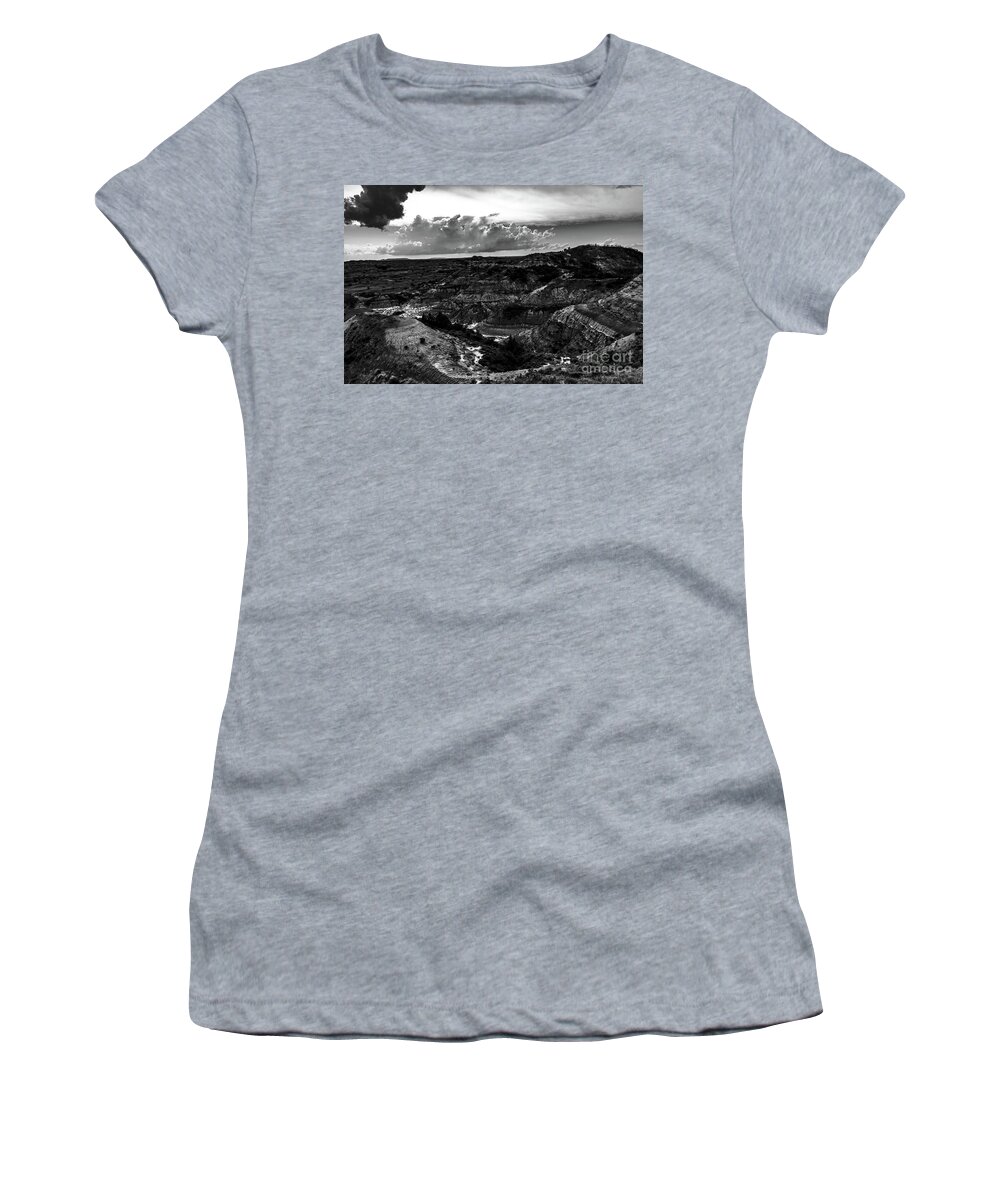Black And White Women's T-Shirt featuring the photograph TRNP Black and White by Nathan Wasylewski