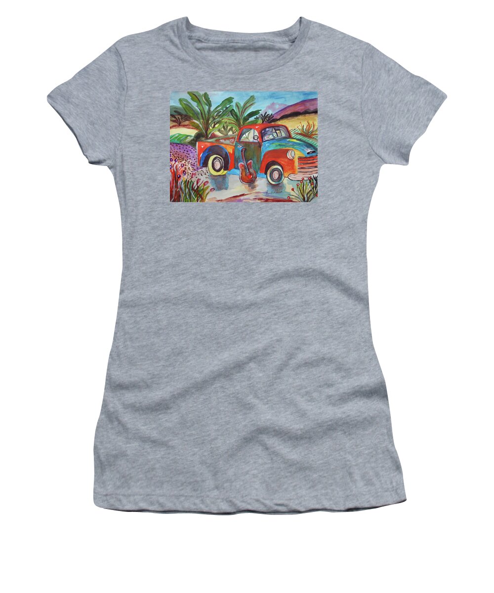 Truck Women's T-Shirt featuring the painting Truck, My Old Friend by Genevieve Holland