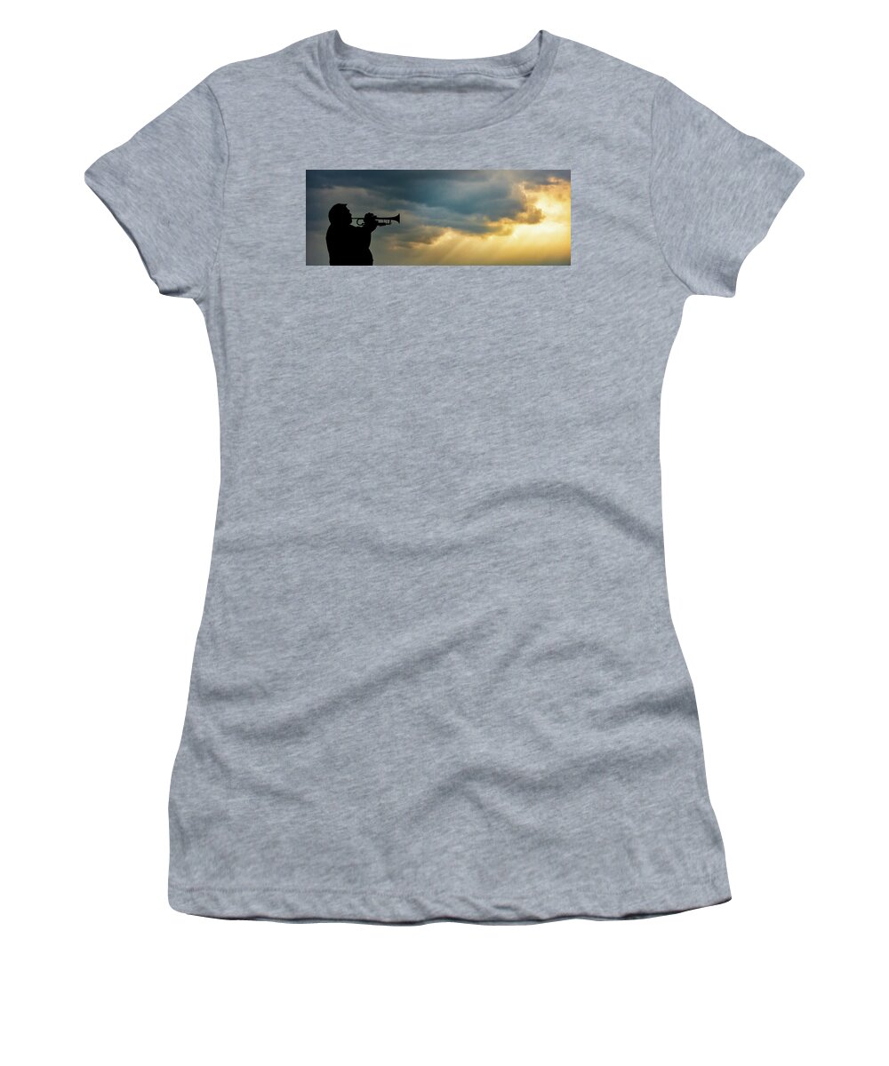 Trumpet Women's T-Shirt featuring the photograph Trumpet Player by Bob Orsillo