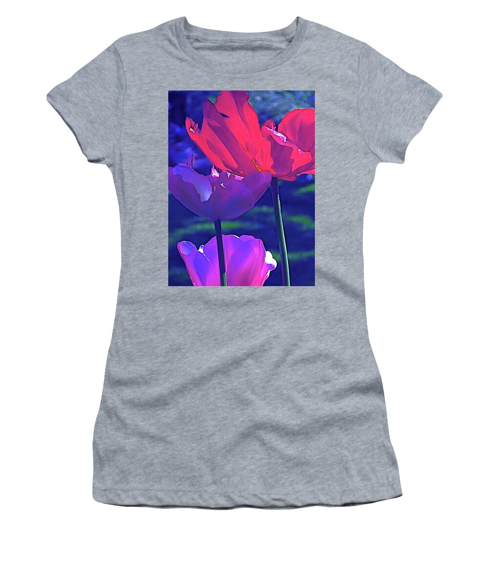 Tulips Women's T-Shirt featuring the photograph Tulip 3 by Pamela Cooper