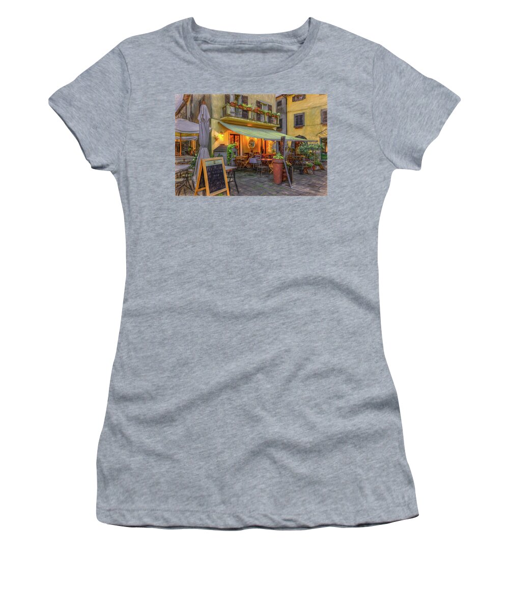Tuscany Women's T-Shirt featuring the photograph Romance in Tuscany by Marcy Wielfaert