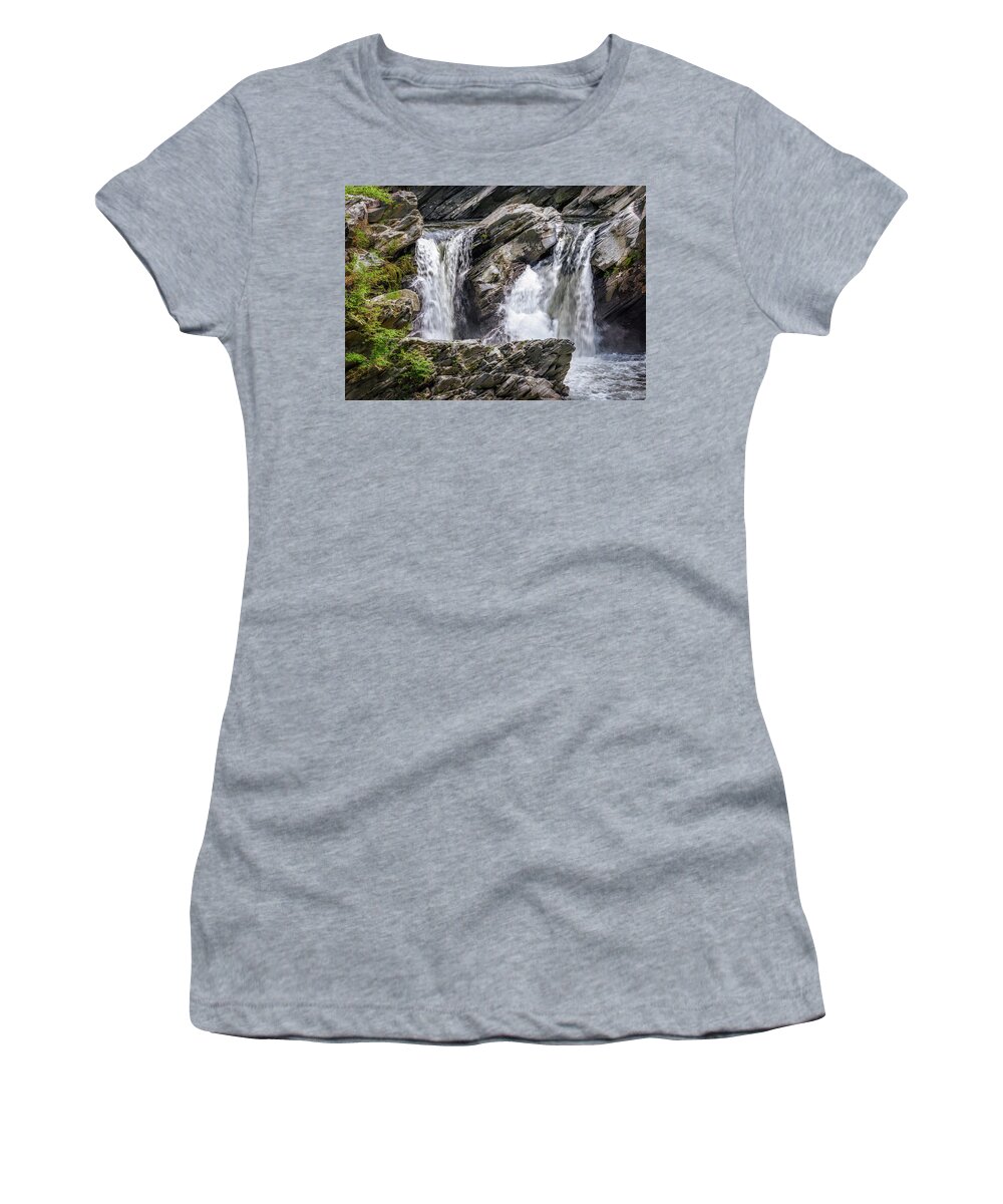 Landscape Women's T-Shirt featuring the photograph Twin Falls Upper Level by Mike Whalen
