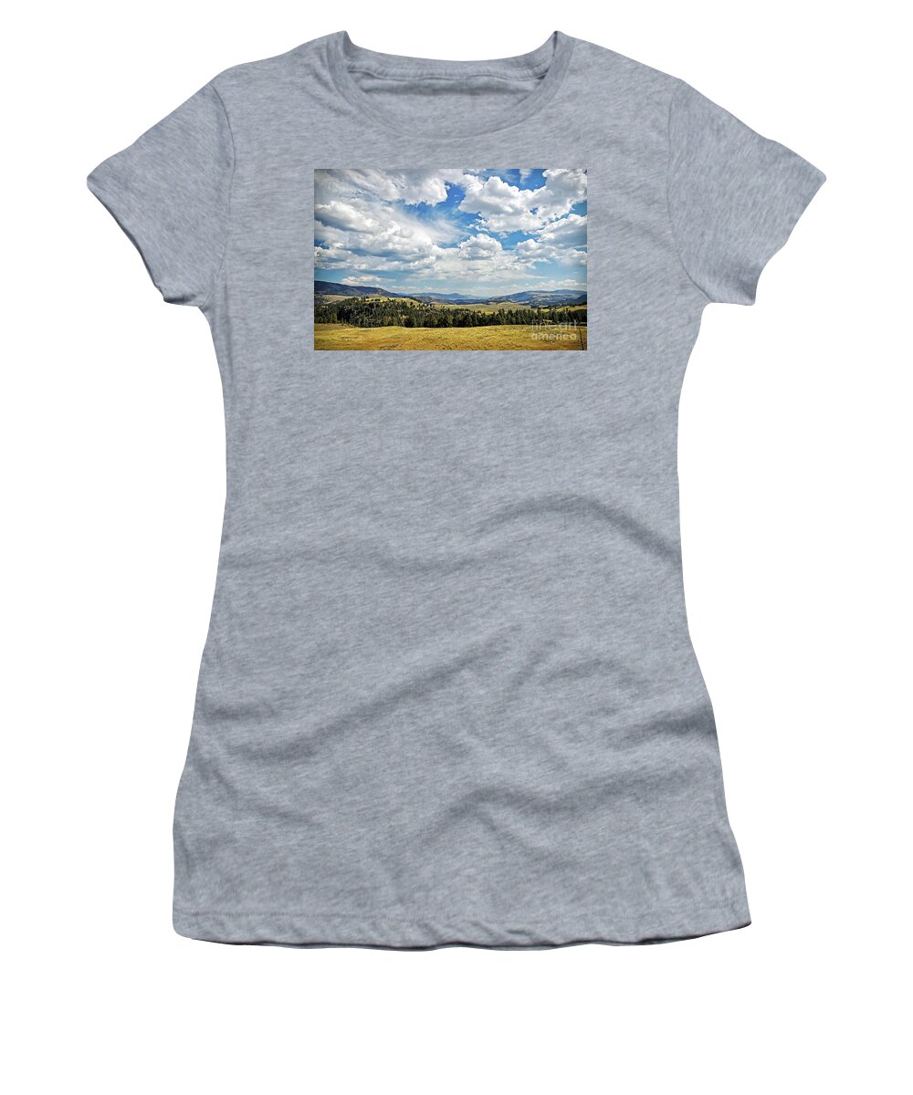 Yellowstone Women's T-Shirt featuring the photograph Under A Yellowstone Sky by Lincoln Rogers