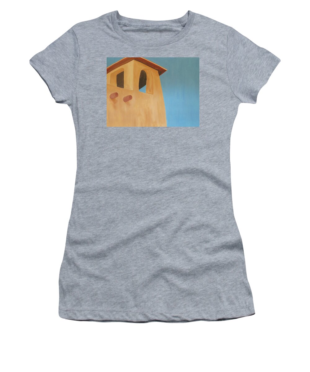 Southwest Women's T-Shirt featuring the painting Unknown Church by Ted Clifton