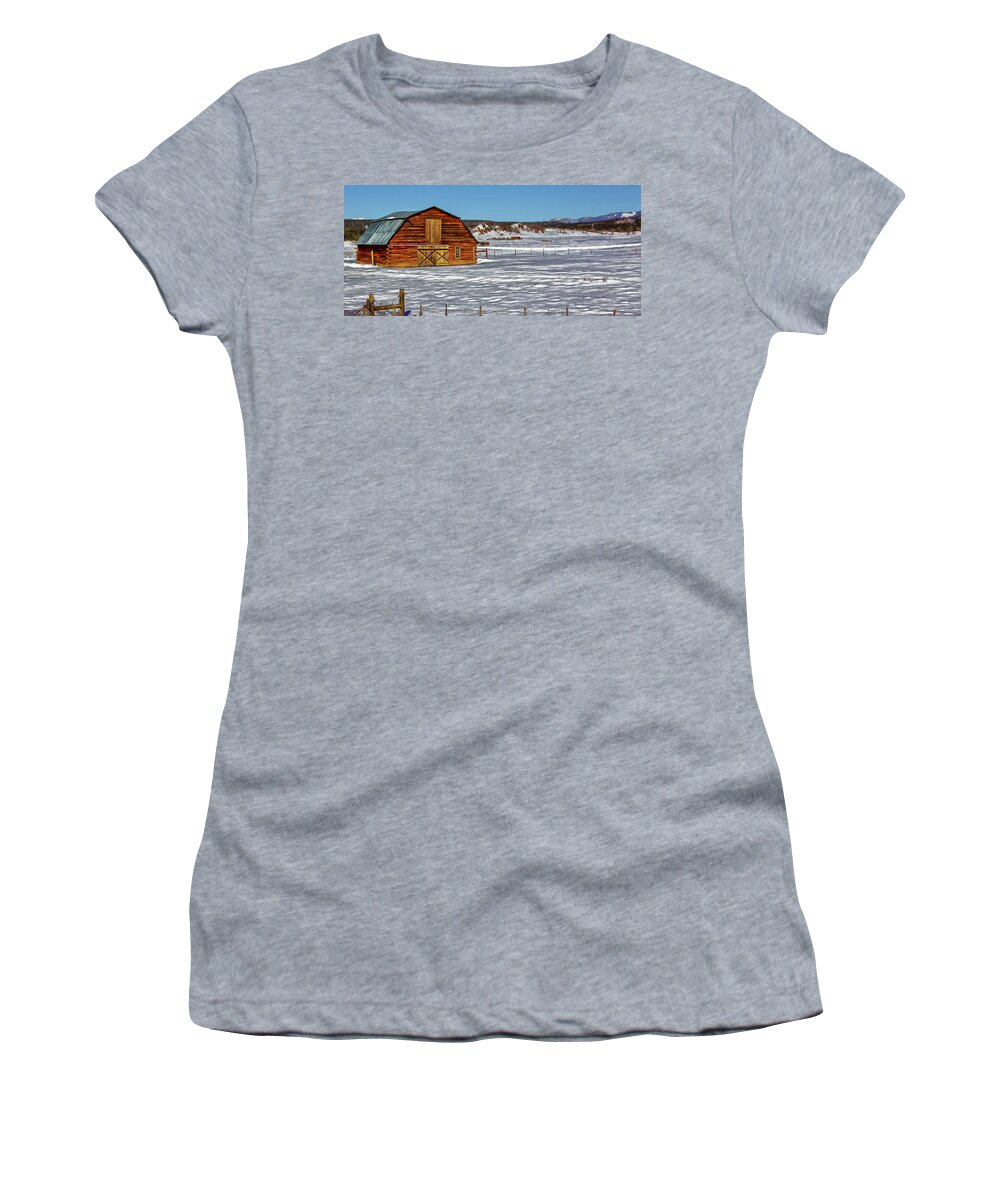 Winter Women's T-Shirt featuring the photograph Unspoiled Beauty-Digital Art by Steve Templeton