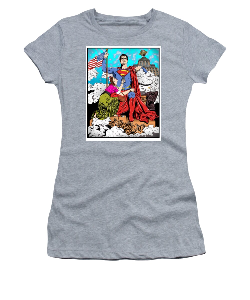 Illustration Women's T-Shirt featuring the digital art Untitled #2 from the New Gods Series by Christopher W Weeks