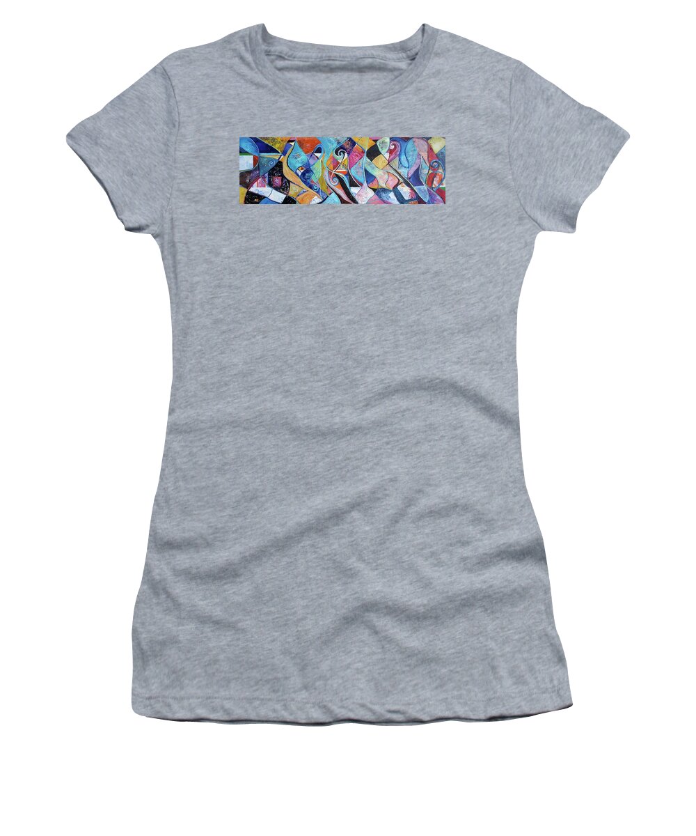 Abstract Women's T-Shirt featuring the painting Untitled by Jackie Ryan