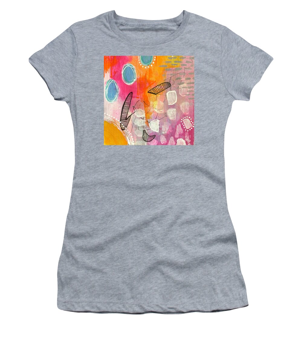 Abstract Women's T-Shirt featuring the painting Untitled Mini Abstract 1 by Cheryl Rhodes