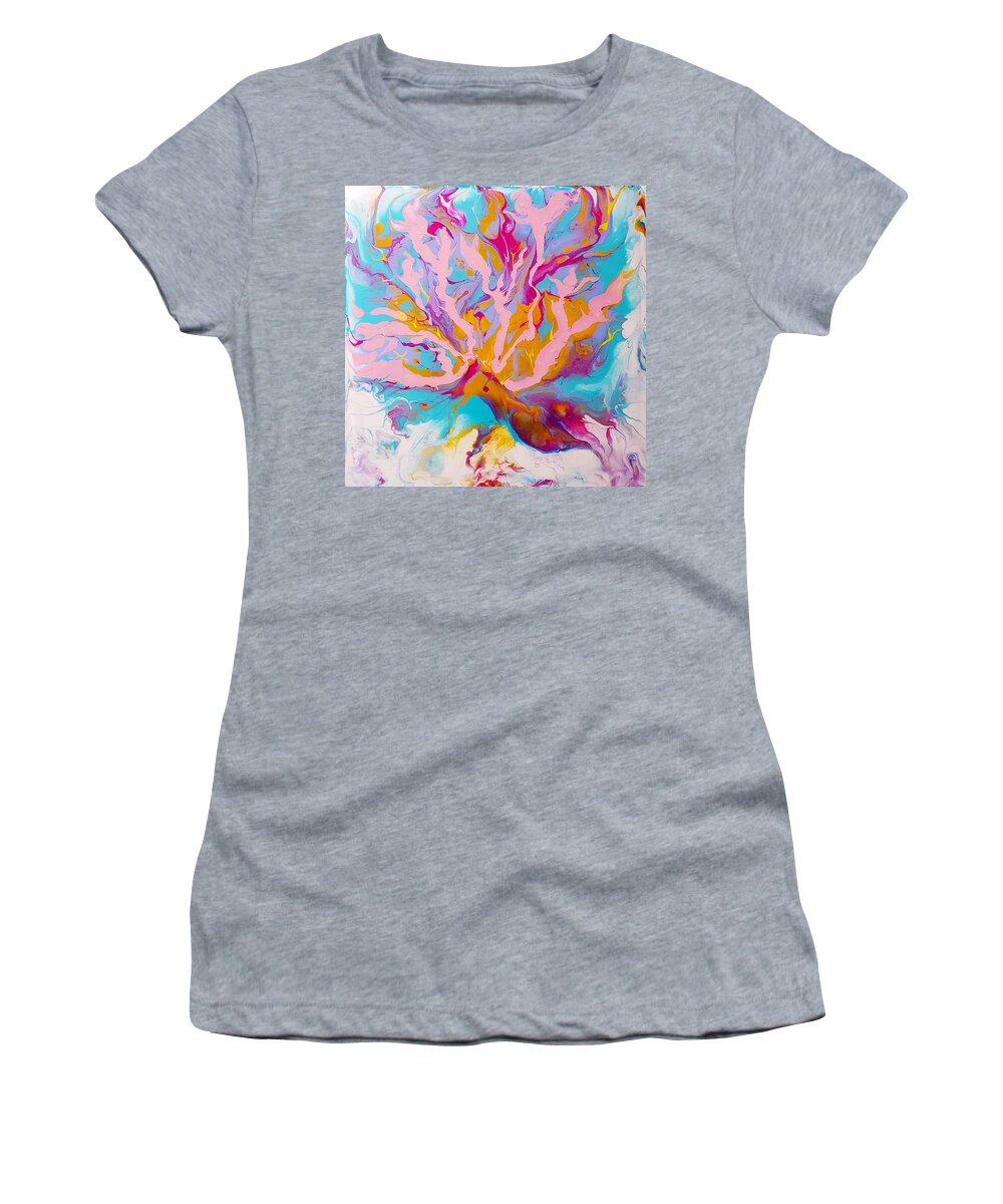 Abstract Women's T-Shirt featuring the painting Upbeat by Christine Bolden