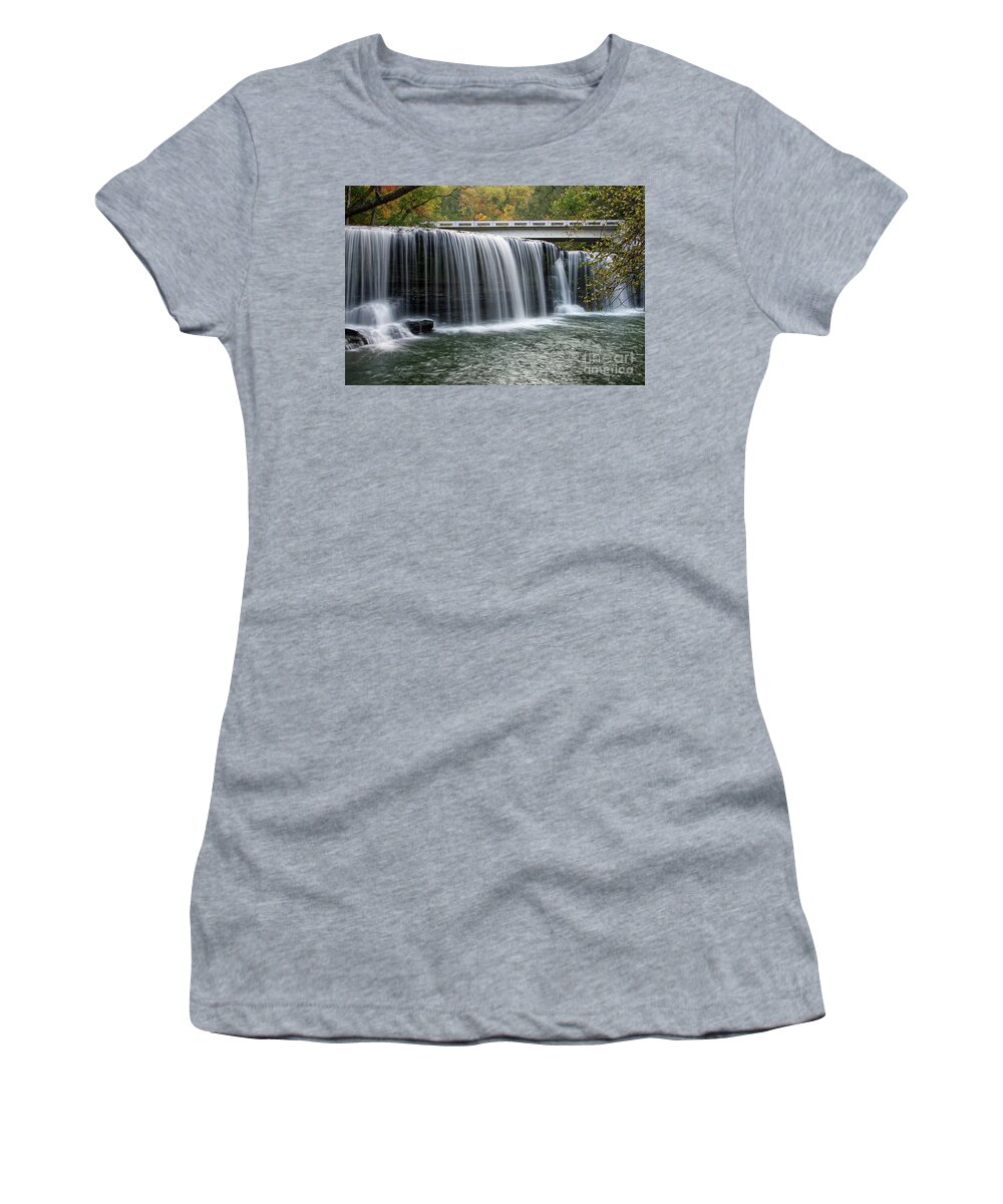 Waterfall Women's T-Shirt featuring the photograph Upper Potter's Falls by Phil Perkins