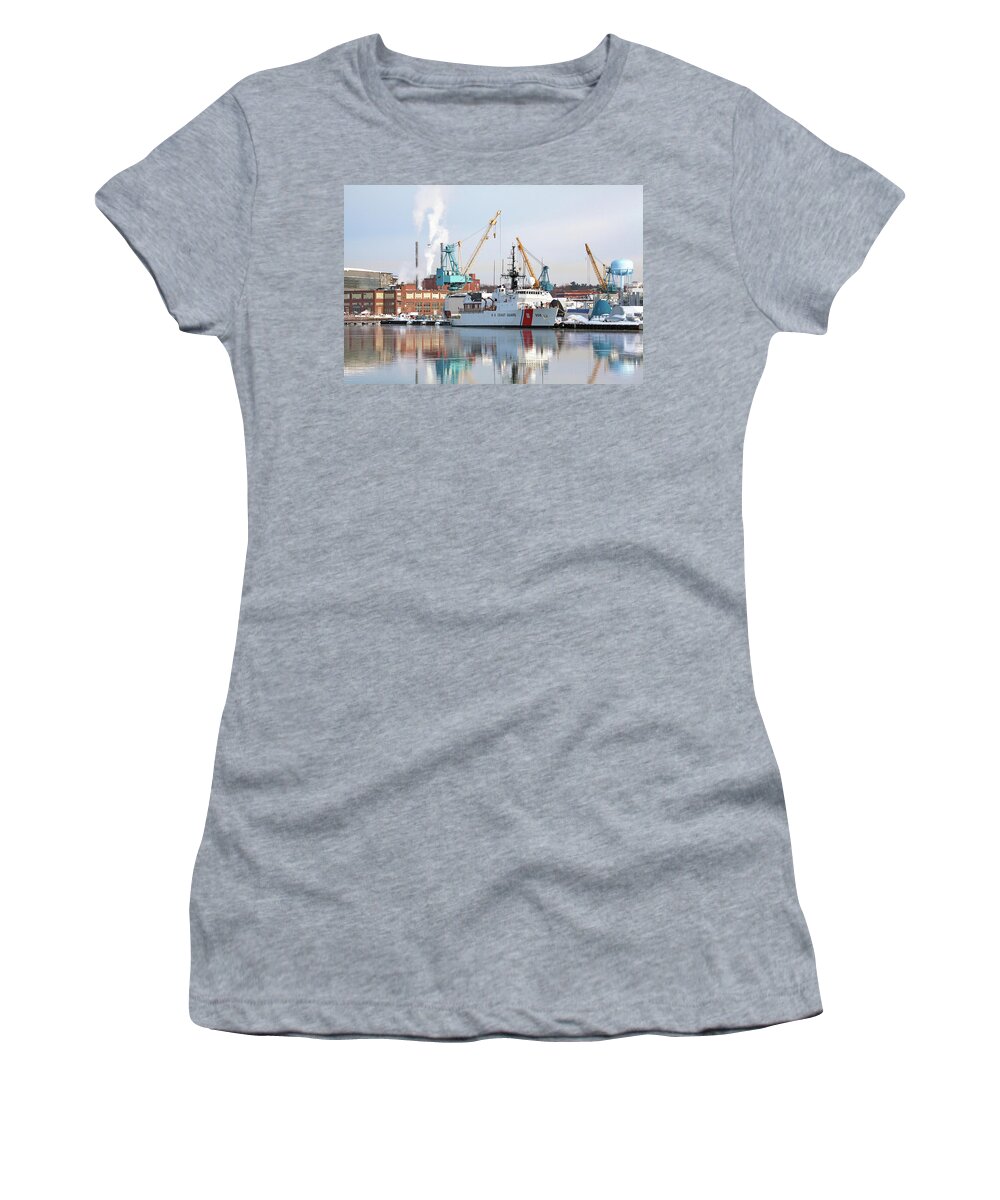 Uscg Women's T-Shirt featuring the photograph USCGC Tahoma by Eric Gendron
