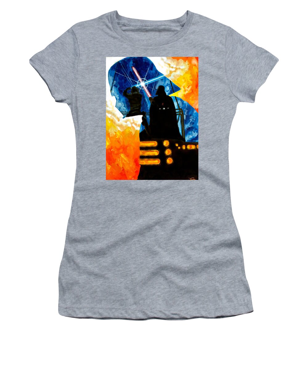 Vader Women's T-Shirt featuring the painting Vader by Joel Tesch