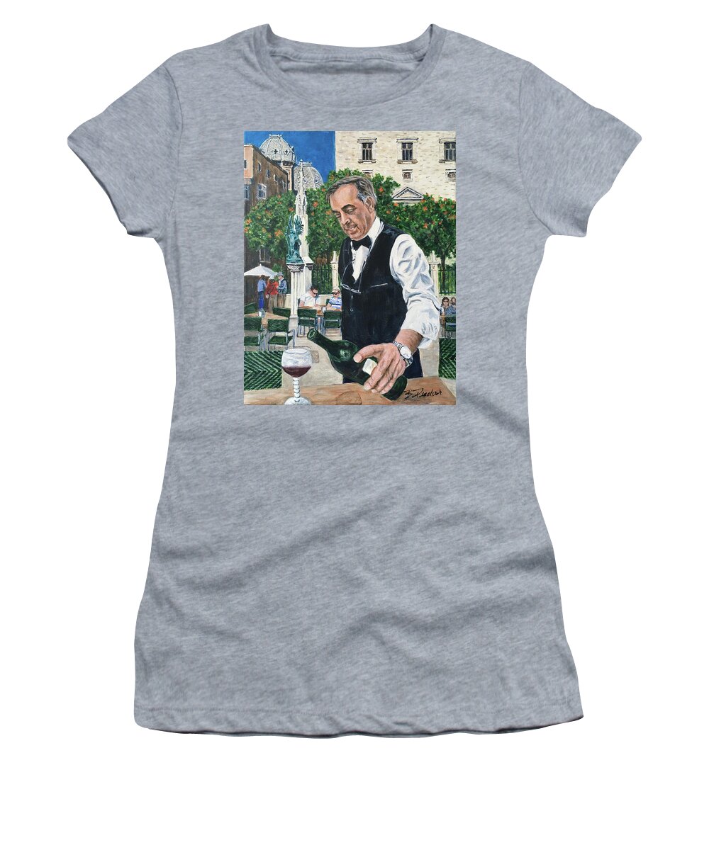 Valencia Women's T-Shirt featuring the painting Valencia Cafe by Bonnie Peacher