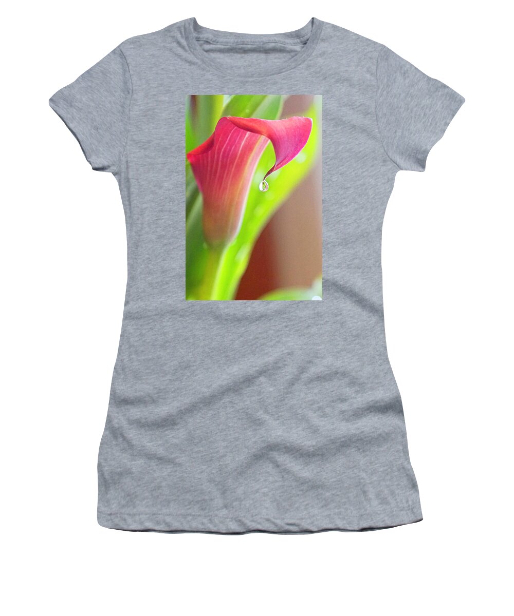 Flower Women's T-Shirt featuring the photograph Van Zyverden Callas Lily Pink Jewel by Bill TALICH