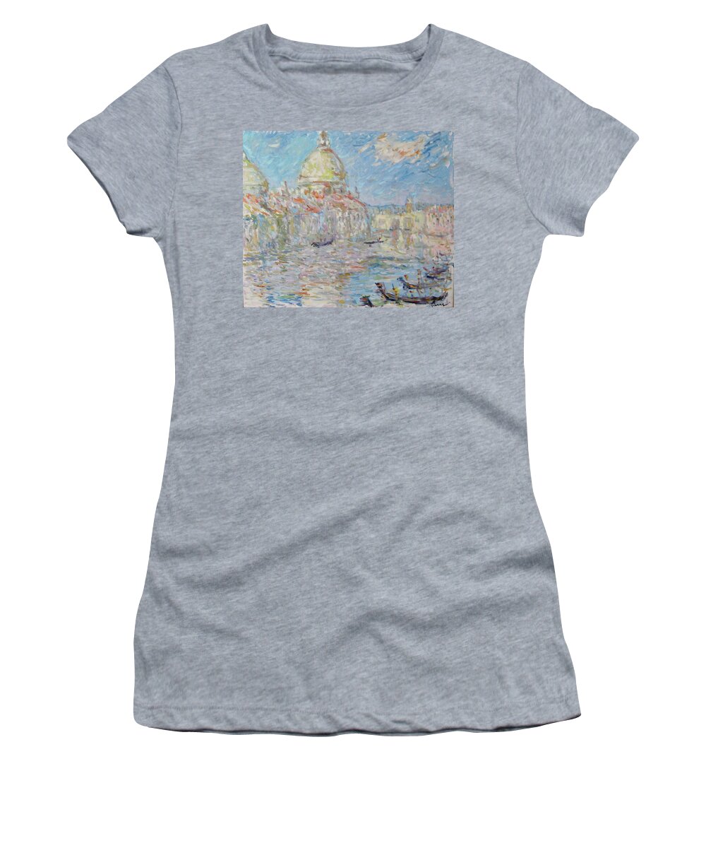 Venice Women's T-Shirt featuring the painting Venice Grand Canal serie nr 1 by Pierre Dijk
