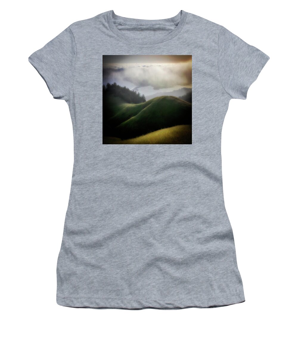 Bolinas Women's T-Shirt featuring the photograph view from Ridgecrest Boulevard by Donald Kinney