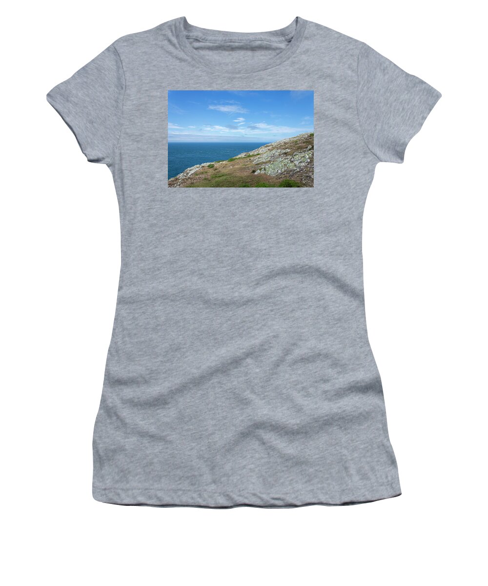 Llyn Women's T-Shirt featuring the photograph View from the headland by Steev Stamford