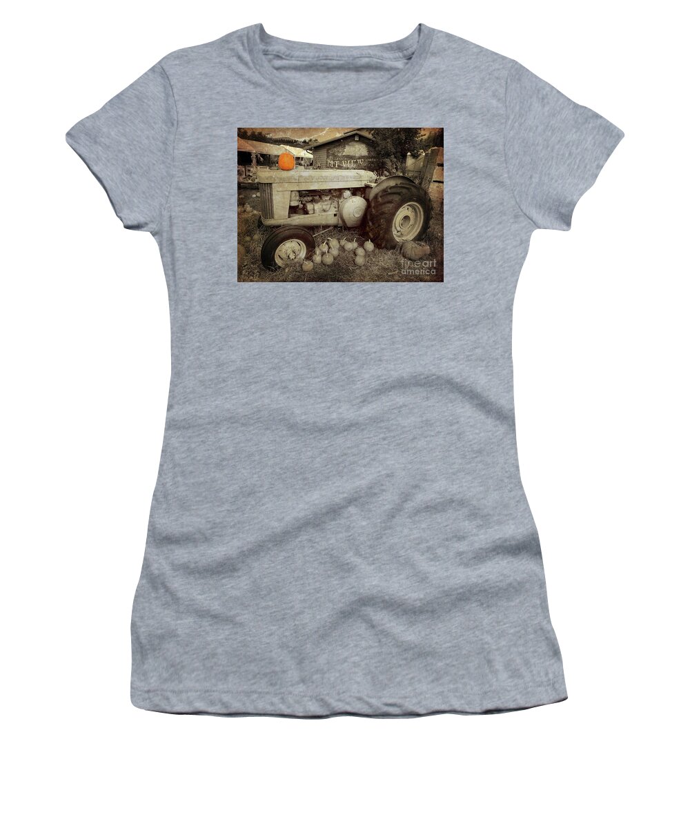 Tractor Women's T-Shirt featuring the photograph Vintage John Deere Tractor by Jeanette French