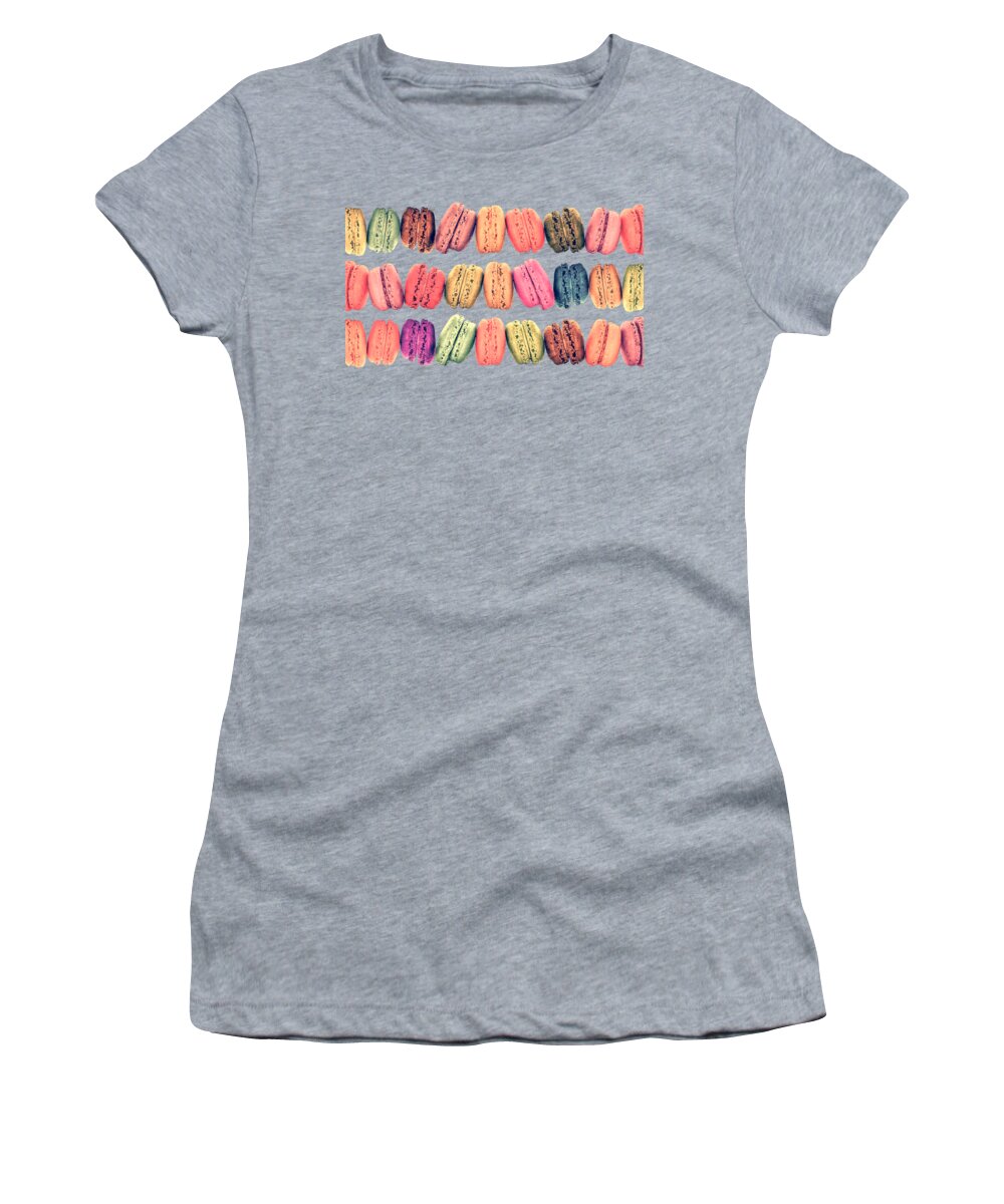 Macarons Women's T-Shirt featuring the photograph Vintage macarons by Delphimages Photo Creations
