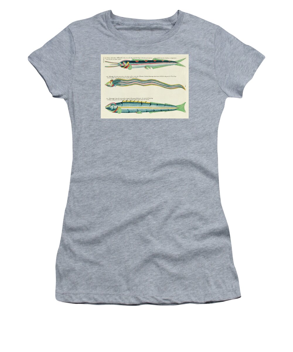 Fish Women's T-Shirt featuring the digital art Vintage, Whimsical Fish and Marine Life Illustration by Louis Renard - Geep Alforeese, Bilangh by Louis Renard