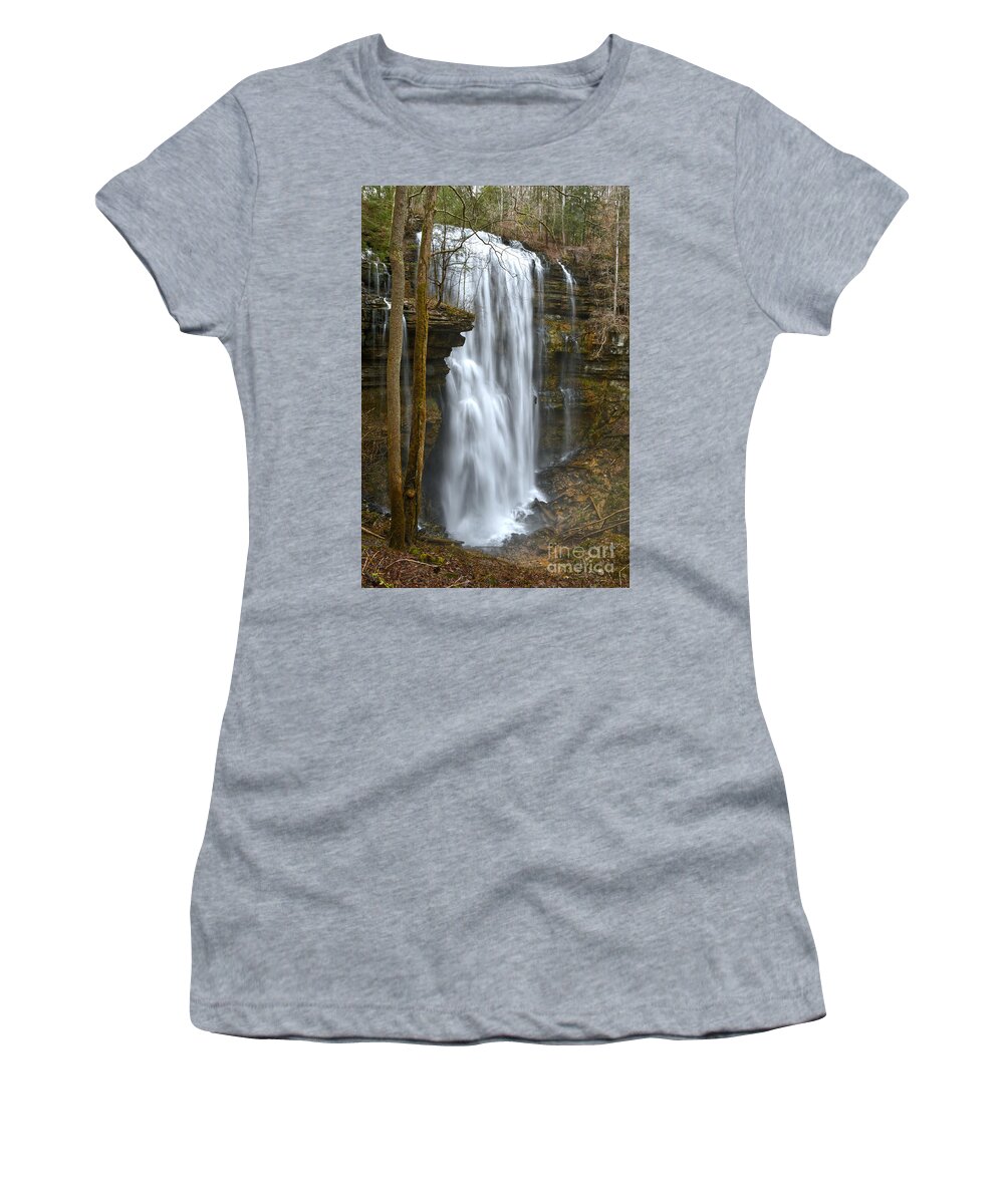 Virgin Falls Women's T-Shirt featuring the photograph Virgin Falls 4 by Phil Perkins